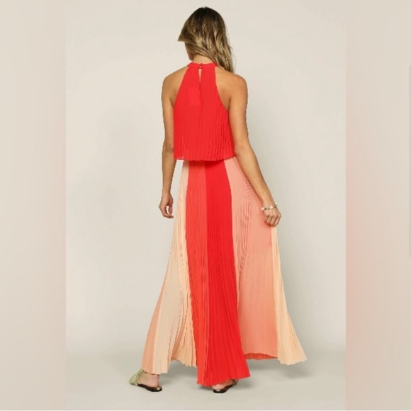 Like New Skies Are Blue Size Sunset Halter Maxi Dress - Picture 2 of 8